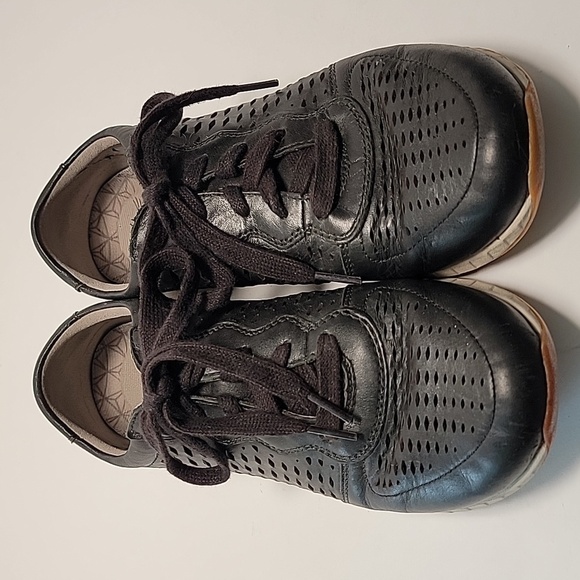Dansko Charlie Black Leather Perforated Lace Up Sneaker Support EU 38 US 7.5 - Picture 4 of 16